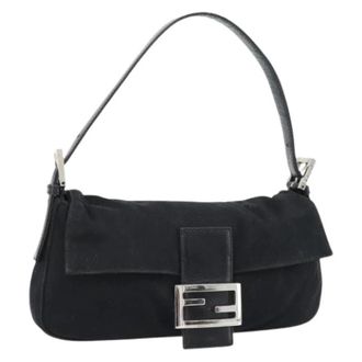 Fendi Pre-owned Vintage Hand Bag - Dames - Vintage Schoudertas - Zwart - ONE Size - Katoen - Vintage