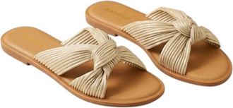 Bambooa Womens Beach Fun Slide In Beige