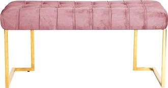 Kayoom Sitzbank »Rare 225, Edler Touch durch goldenes Gestell« 1 Stk. tlg. samtweich, gesteppt, mit Zierknöpfen, Gemütliches, schickes Polster