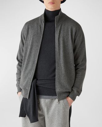 Loro Piana Mens Baby Cashmere Full-Zip Sweater