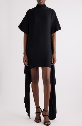 Alaia Trailing Cady Dress in Noir Alaia at Nordstrom, Size 36