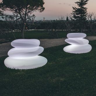 Monacis Macetero L&aacute;mpara Complemento De Decoraci&oacute;n De Resina 75x62x47 Cm Mod. Eden Pot Bright Luz Blanca