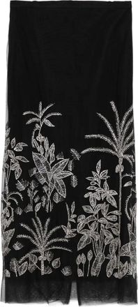 Costarellos Gonna midi a fiori - Nero