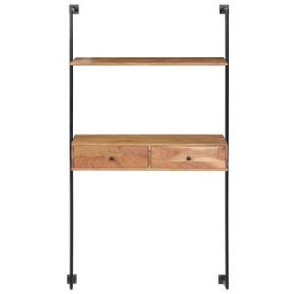 Berkfield Home Wall Desk 90x40x170 cm Solid Acacia Wood in Brown | Size: 90 x 40 x 170 cm