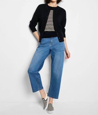 Nic+Zoe Snap It Up Cardigan In Black