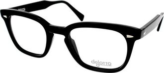Delotto Black Dl22 Celluloid Metallic Sunglasses