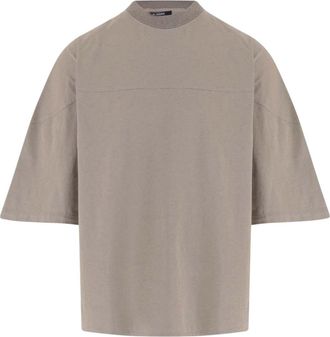 Jacquemus Grey Solid Mock Collar T-Shirt