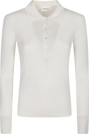 P.A.R.O.S.H. Long Polo Neck Fine Ribbed Wool Polo Shirt