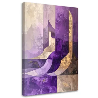 Feeby Cuadro En Lienzo, Imitaciones Abstractas De Pintura Morado Beige, 80x120