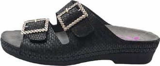 Helle Comfort Womens Tiffany Comfort Slide Sandals In Black