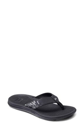 Reef Santa Ana Flip Flop in Black/White at Nordstrom, Size 5