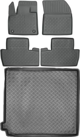 OEM Peugeot 5008 Ii Suv A Partir De 2017 Set - Alfombrillas Para Coche + Alfombrilla Para Maletero