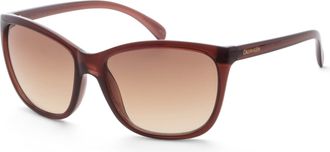 Calvin Klein Womens 60mm Milky Brown Sunglasses