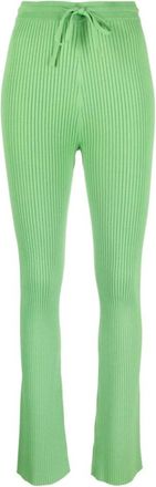 Nanushka Cornelie Wijde Broek - Dames - Wijde Broeken - Groen - M - Nylon - Broeken