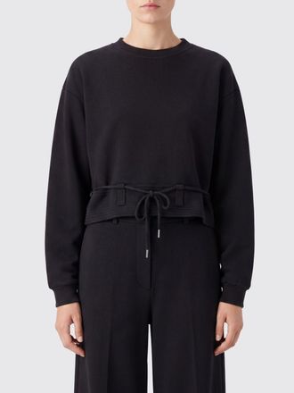 Dries Van Noten Crewneck Cotton Sweatshirt with a Tie-Fastening Waist Belt