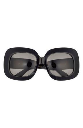 Valentino 50mm Polarized Square Sunglasses in Black/Grey at Nordstrom Rack