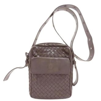 Bottega Veneta Pre-owned Cross Body Bags, female, Brown, Size: ONE SIZE Pre-owned Intrecciato Shoulder Bag