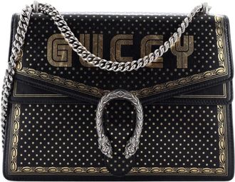 Gucci Dionysus Bag Limited Edition Printed Leather Medium shoulder bag - Zwart