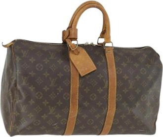 Louis Vuitton Pre-owned Canvas Weekendtas - Dames - Vintage Weekendtas - Bruin - ONE Size - Vintage