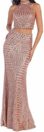 Sherri Hill Womens Formal Dress In Taupe