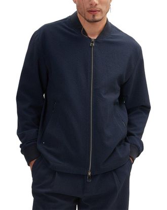 Ron Tomson Waffle Stretch Beach Day Bomber Jacket
