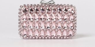 Self Portrait Clutch Self-Portrait in raso con strass
