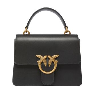 Pinko Love One Top Handle Mini Light - Dames - Handtassen - Zwart - ONE Size - Leer - Tassen