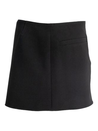 Courr&egrave;ges Minigonna con logo - Nero