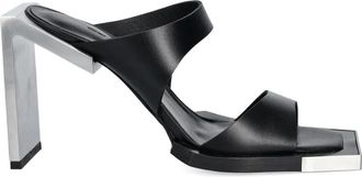 Heliot Emil Mules in pelle 100mm - Nero