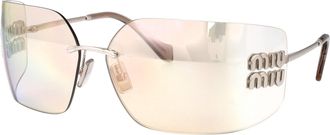 Miu Miu Womens Sunglasses 0mu 54ys Silver Metal