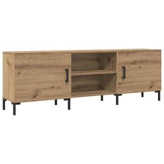 Berkfield Home TV Cabinet Artisan Oak 150x30x50 cm Engineered Wood in Light Brown | Size: 150 x 30 x 50 cm