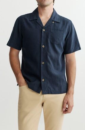 DL1961 Hugh Relaxed Fit Camp Shirt in Nautical at Nordstrom, Size X-Large