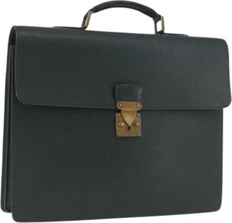 Louis Vuitton Pre-owned Moscova Business Bag - Dames - Vintage Handtas - Groen - ONE Size - Leer - Vintage