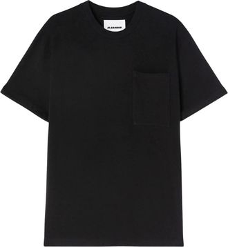 Jil Sander T-Shirts, male, Black, XL, Black Pocket Tee