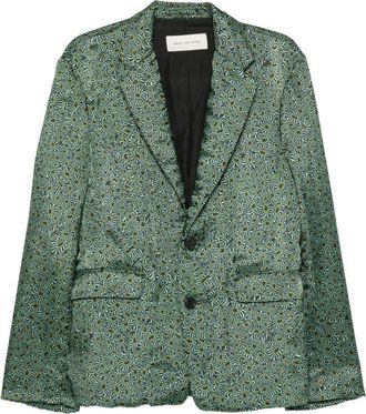 Dries Van Noten Tailored Floral Patterned Classic-Lapel Blazer