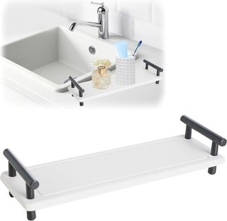 OEM Organizador De Fregadero De Secado Instant&aacute;neo, Bandeja De Almacenamiento Para Fregadero De Ba&ntilde;o De Secado R&aacute;pido Con Asa, Organizador De Fregadero De
