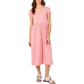 Hurley Coastal Ribbed Midi Dress in Rose Tan at Nordstrom Rack, Size X-Small