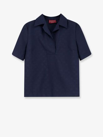 Gucci Polo in tessuto con motivo GG - GUCCI - gender_Woman