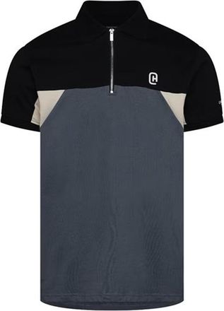 C.P. Company Herenpolo met halve rits, regular fit, in kleurblokken (Leisteen)