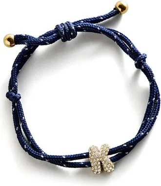BaubleBar Initial Custom Paracord Bracelet in Blue K at Nordstrom