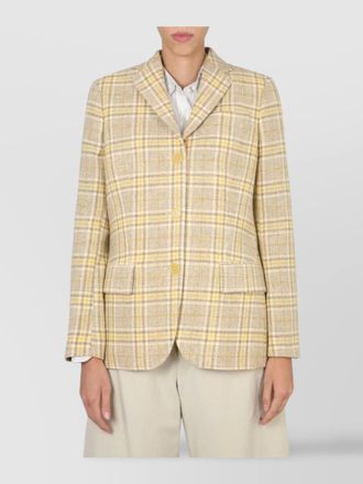 Aspesi tailored jacket checked pattern
