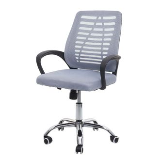 Hhg Hhg - Nunca Usado] Silla De Oficina 203, Silla De Escritorio Silla De Ordenador, Respaldo Ergon&oacute;mico, Cubierta De Malla Tela/textil, Gris