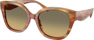 Coach HC8438U CBY94 5898L0 Womens Sunglasses Brown Size 56