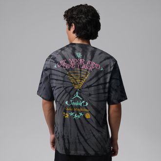 Nike Jordan Mens Jordan Brooklyn Tie-Dye Festival T-Shirt in Grey | IF3157-068