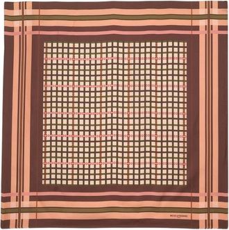 Ines De La Fressange Lewis Printed Scarf - Dames - Zijden sjaals - Bruin - ONE Size - Accessoires