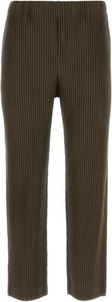 Issey Miyake Slim-fit Broeken - Heren - Straight fit broeken - Bruin - S - Polyester - Broeken