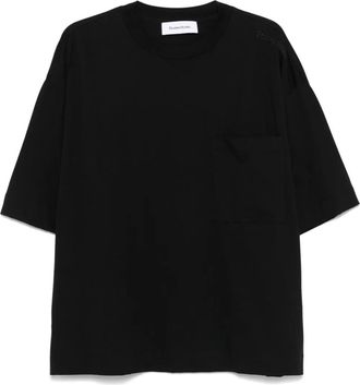 Études Studio T-shirt met oversized zak - Zwart