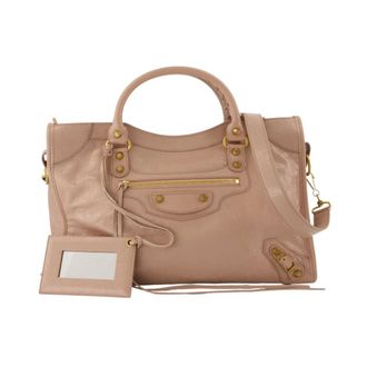Balenciaga Le City M Handtas - Dames - Tassen - Beige - Maat: ONE Size Leer
