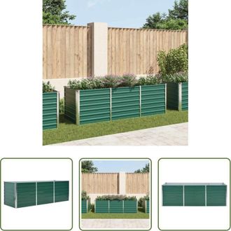 vidaXL Orto rialzato - Letto Rialzato Giardino in Acciaio Zincato 240x80x77 cm Verde