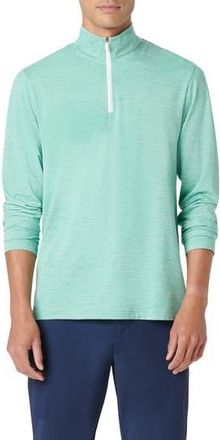 Bugatchi Quarter Zip Performance Pullover in Menthol at Nordstrom Rack, Size Xx-Large